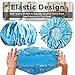 Smilco 2 Pack Shower Caps for Women, Reusable Waterproof Double Layer Bath Cap, Large EVA Elastic Hair Cover for Shower, Fits Long Hair & Braids, for Spa & Home