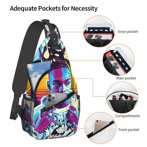 YNW Rapper Melly Shoulder Crossbody Bags Travel Chest Sling Bag Print Backpack Lightweight Handbag4