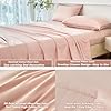 PERFEMET Blush Twin Bed in A Bag for Girls 5 Pcs Boho Pom Pom Bed Comforter Set with Sheets Soft Lightweight Pink Plain Bedding for Kids Teens(Blush, Twin) #5