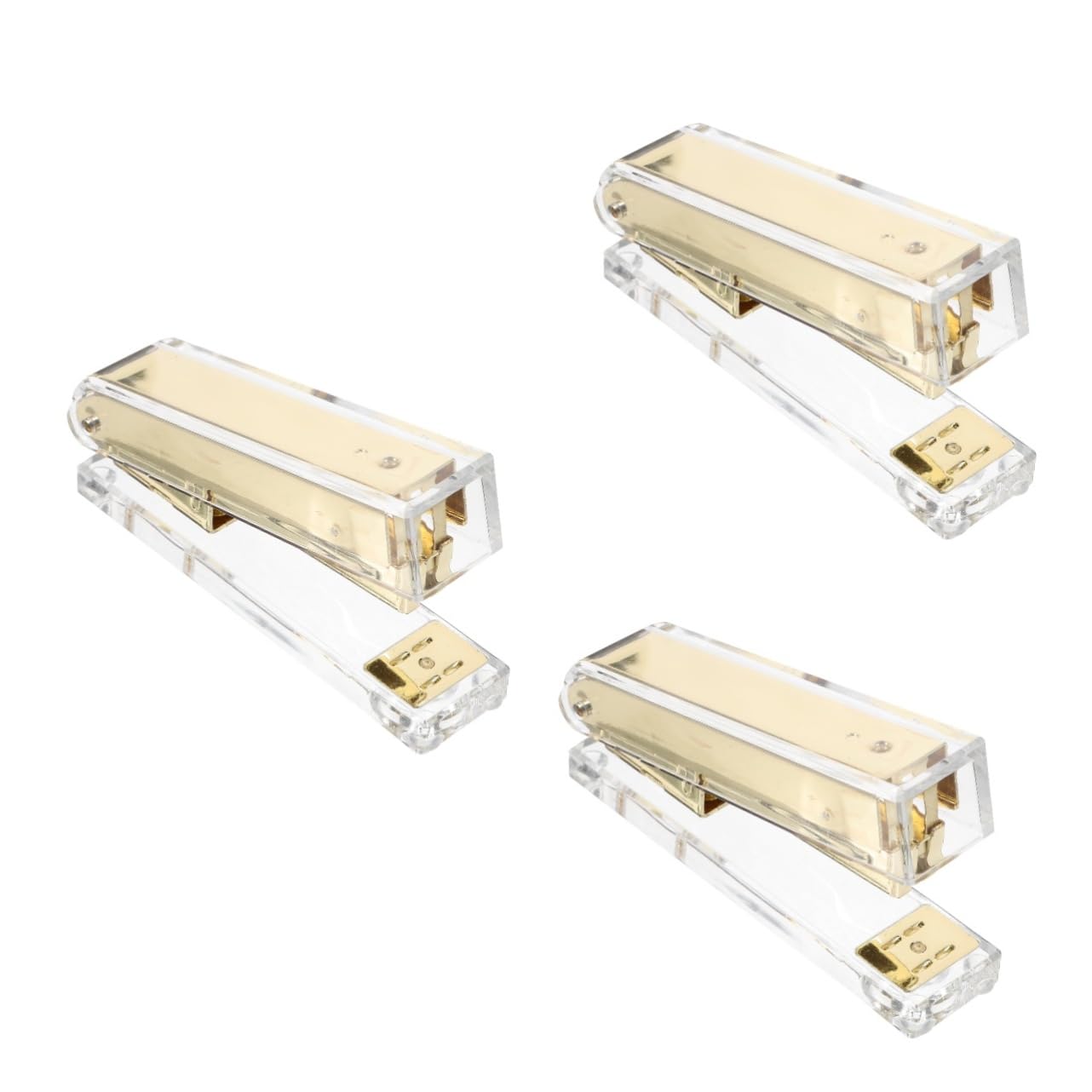 OSALADI 3 Piezas engrapadora grapadora manual grapadora de servicio pesado Traplants grapadora de la oficina suministros de oficina para escritorio lindas grapadoras Acrílico Dorado