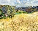 Huile sur toile. ColorfulStream WHEATFIELD de Pierre-Auguste Renoir. 100% peint à la main.Reproduction à l\'huile sur toile (non encadré et non étiré). Taille de la peinture: 152,4x124.5 cm.