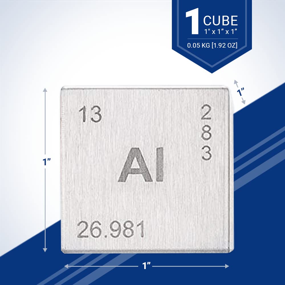 Aluminum Element Cube- Engraved - 1