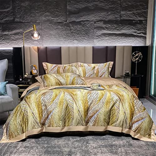 Housse de couette 800TC coton égyptien parure de lit 4 pièces drap housse respirant