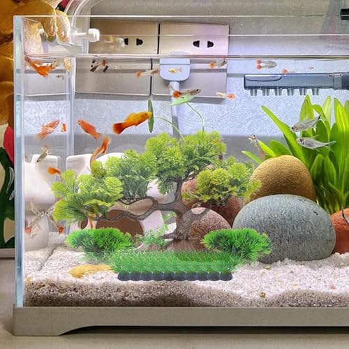 Simulation décorations de poissons verts pour décor de réservoir - 8