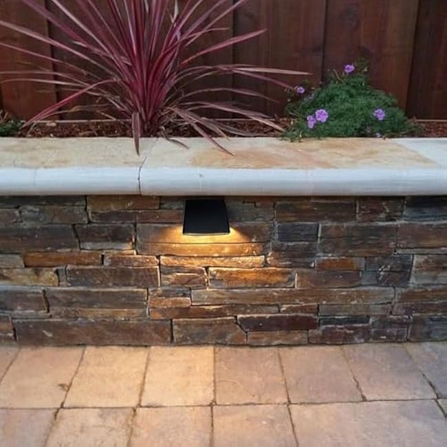 Low Voltage Landscape Lighting Deck LED Lights,Outdoor Stair Light Railing Fence Post Lights Cast Aluminum 5W 12-24V Weatherproof Black Finish 2 Packs