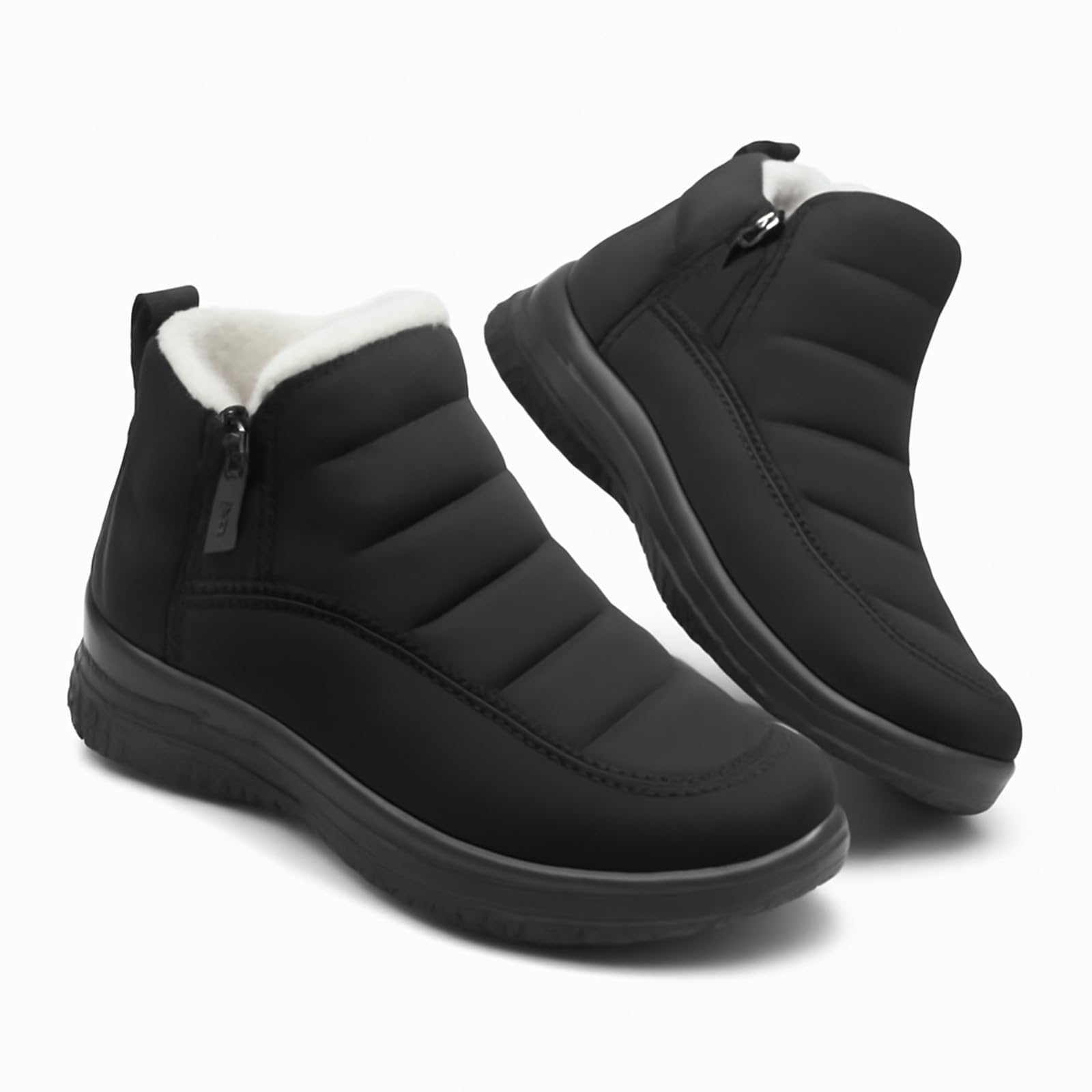 Lethargic Womens Insulated Snow Boots Waterproof Non-Slip Fur Lined Winter Shoes Warm Comfortable Ankle Booties for Outdoor Wear