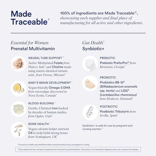 Ritual Prenatal Multivitamin and Gut Duo Supplements with Prenatal Vitamins and Synbiotic+: 3-in-1 Probiotic, Prebiotic, Postbiotic, Supports Pregnancy, and Gut Health, 30 Day Supply - image 3