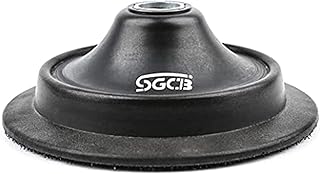 SGCB 5 Inch Black Backing Plate for Rotary Polisher Hook & Loop 5/8” Thread PU Soft Backing Pad Rotary Polisher for Sanding Polishing Buffing