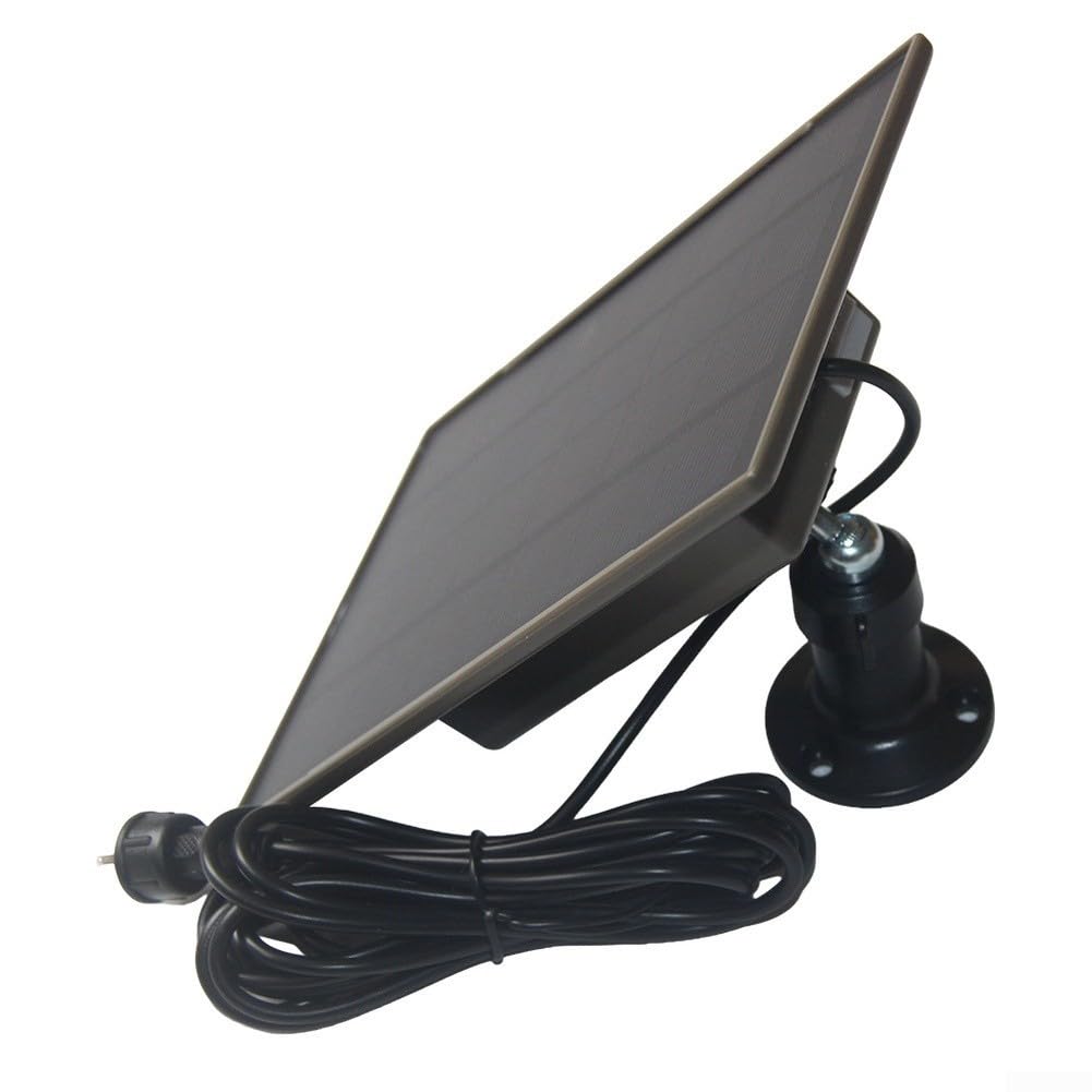 Kit de panneau solaire 10 W, batterie 6000 mAh avec double sortie pour caméras de sécurité, chargeur monocristallin résistant aux intempéries pour surveillance extérieure