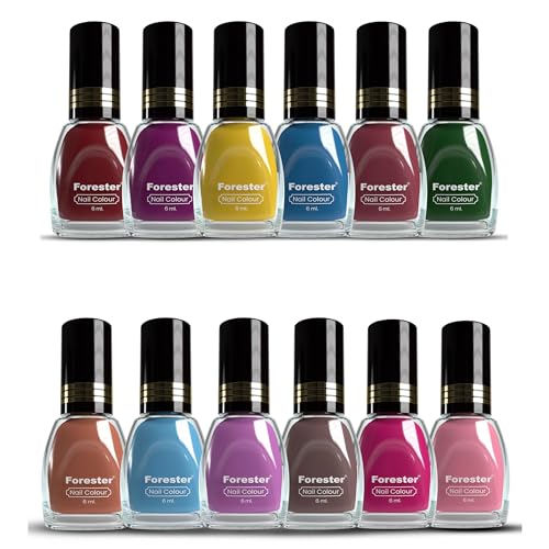 Combo Of 12 Quick Drying Long Lasting Shine Nail Polish For Women Girls (6 ML) – F62 64
