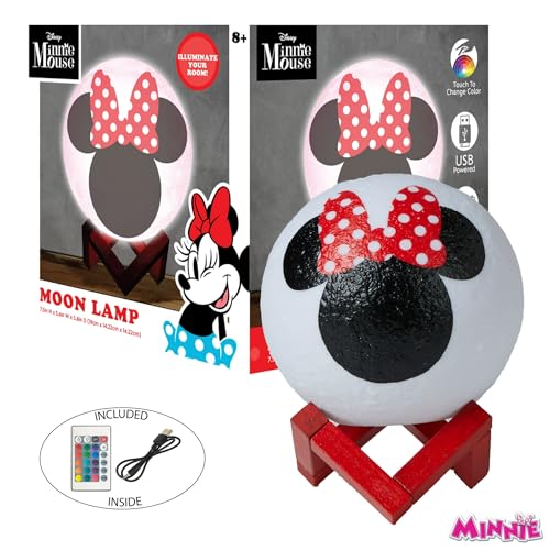 Minnie Mouse lampe LED lune veilleuse multicolore USB Idea Nuova - 3