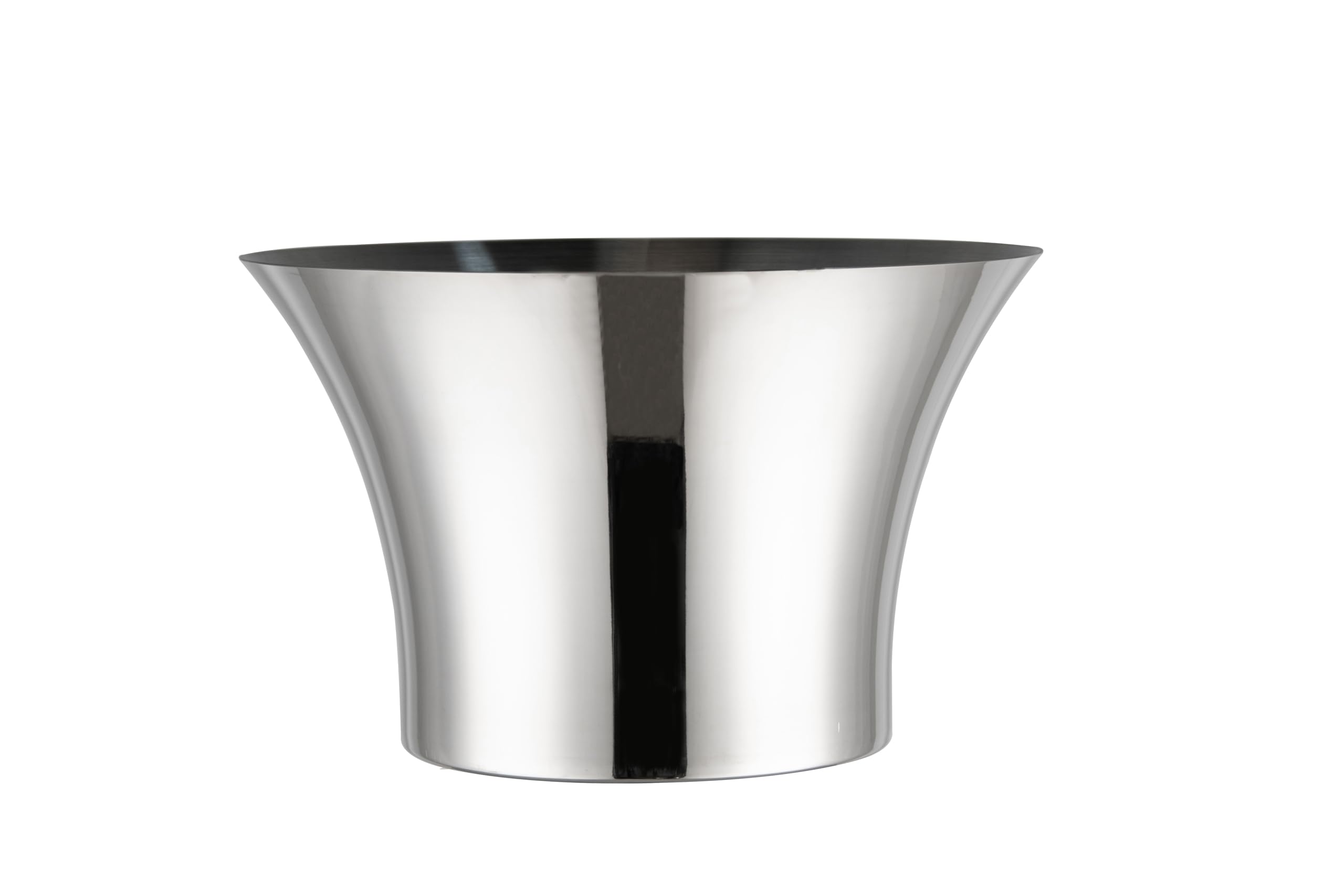 Morleos Sektkühler XXL 13 Liter Silber Edelstahl 35,5 x 22 cm | Flaschenkühler Weinkühler Champagnerkühler Eiswürfelbehälter Eiseimer Champagnerschale Barzubehör Geschenk für Frauen