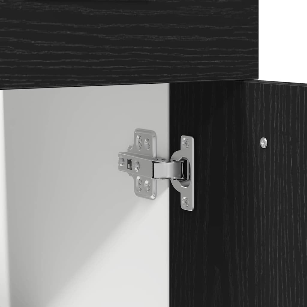 vidaXL Cajón Inferior del Armario Riga Roble Negro 40 x 46 x 81,5 cm, Amplio Espacio, Muebles de Cocina Modernos, Utilidad Duradera, diseño Rectangular, soluciones Inteligentes para organización