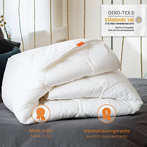sleepling 192805 Bettwaren Set | Kopfkissen 80 x 80 cm + Ganzjahresbettdecke 135 x 200 cm | medium Bettdecke | Mikrofaser Decke | Ökotex | Wärmeklassengarantie | Made in EU , weiß - Image 6