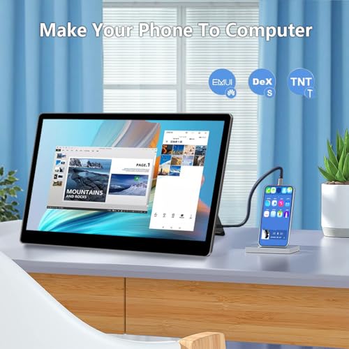 Image of 15.6 Inch 3K Touchscreen Portable Monitor, IPS 2880 * 1620,100% sRGB Mobile Monitor Eye Care Game Display Built USB-C /HDMI /Mini DP with Folding Kickstand for PC,Laptop,Game Console