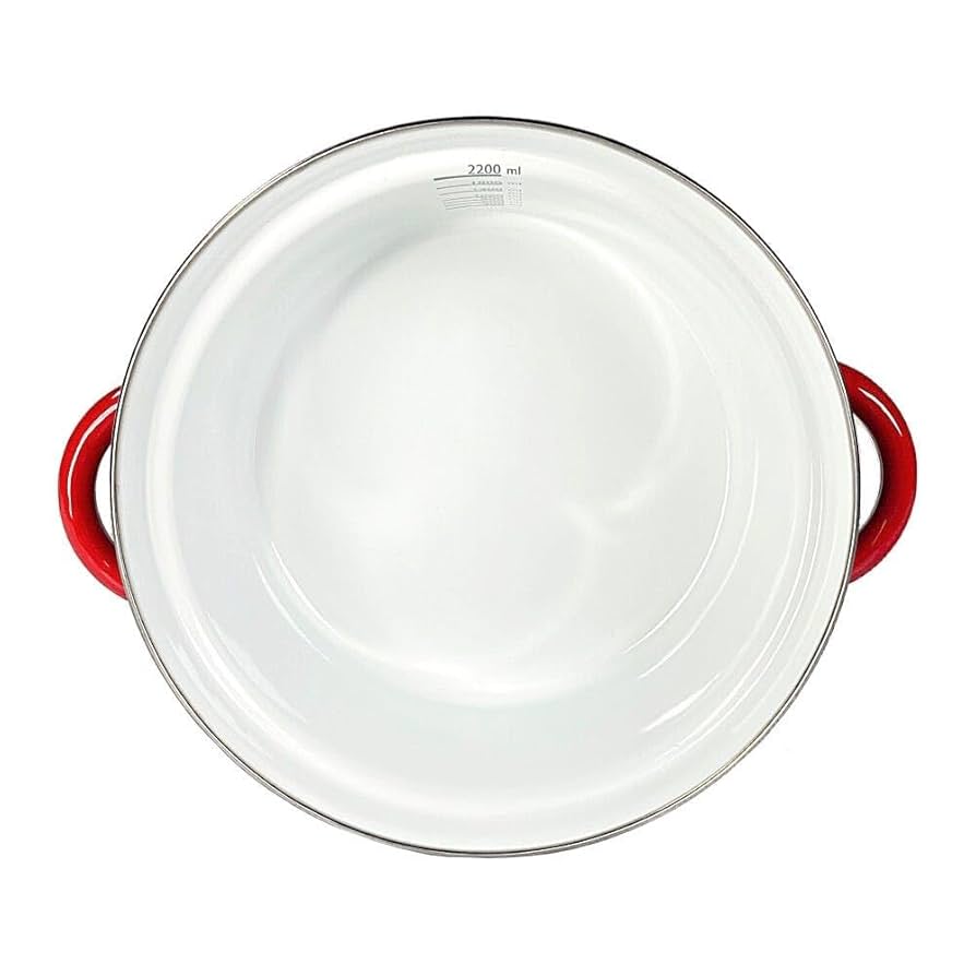 Amazon｜カインズ(CAINZ) ホーロー鍋 20cm レッド ふきこぼれ