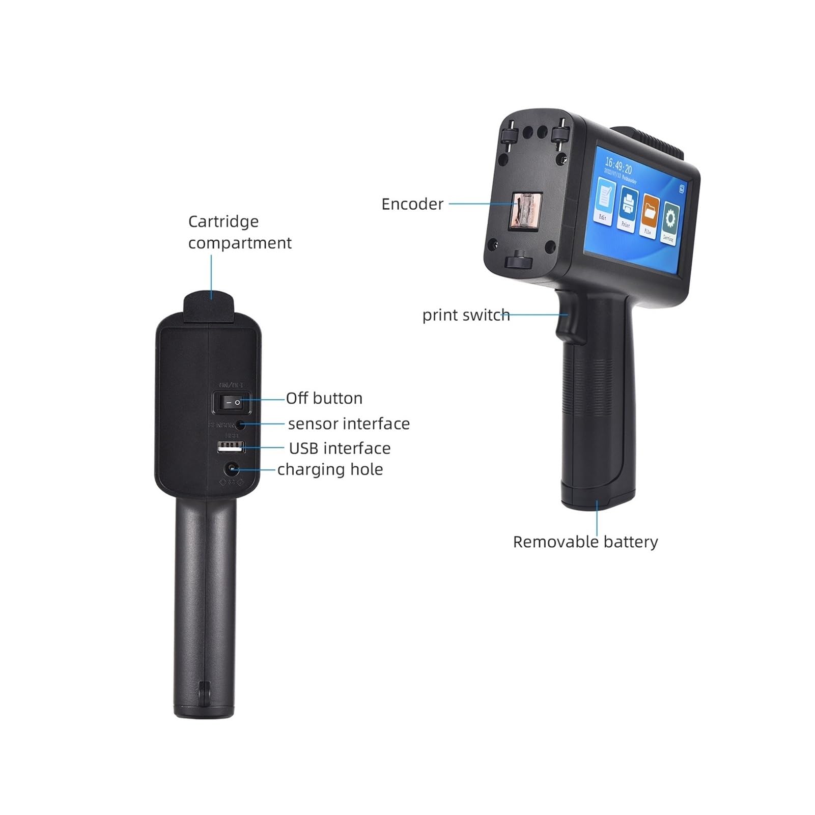 Amazon.co.jp: 携帯用インクジェットプリンター 12.7mmミニモバイル