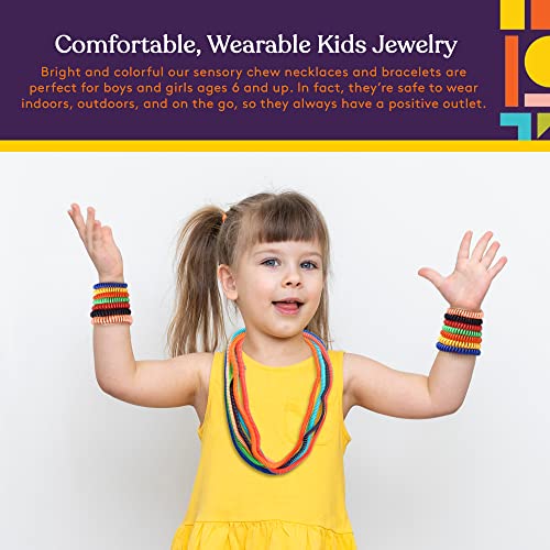 Special Supplies Chewy Jewelry Sensory Necklaces and Bracelets, 16 Pack, Soft and Flexible Silicone, Interactive Relief for Kids - Image 8