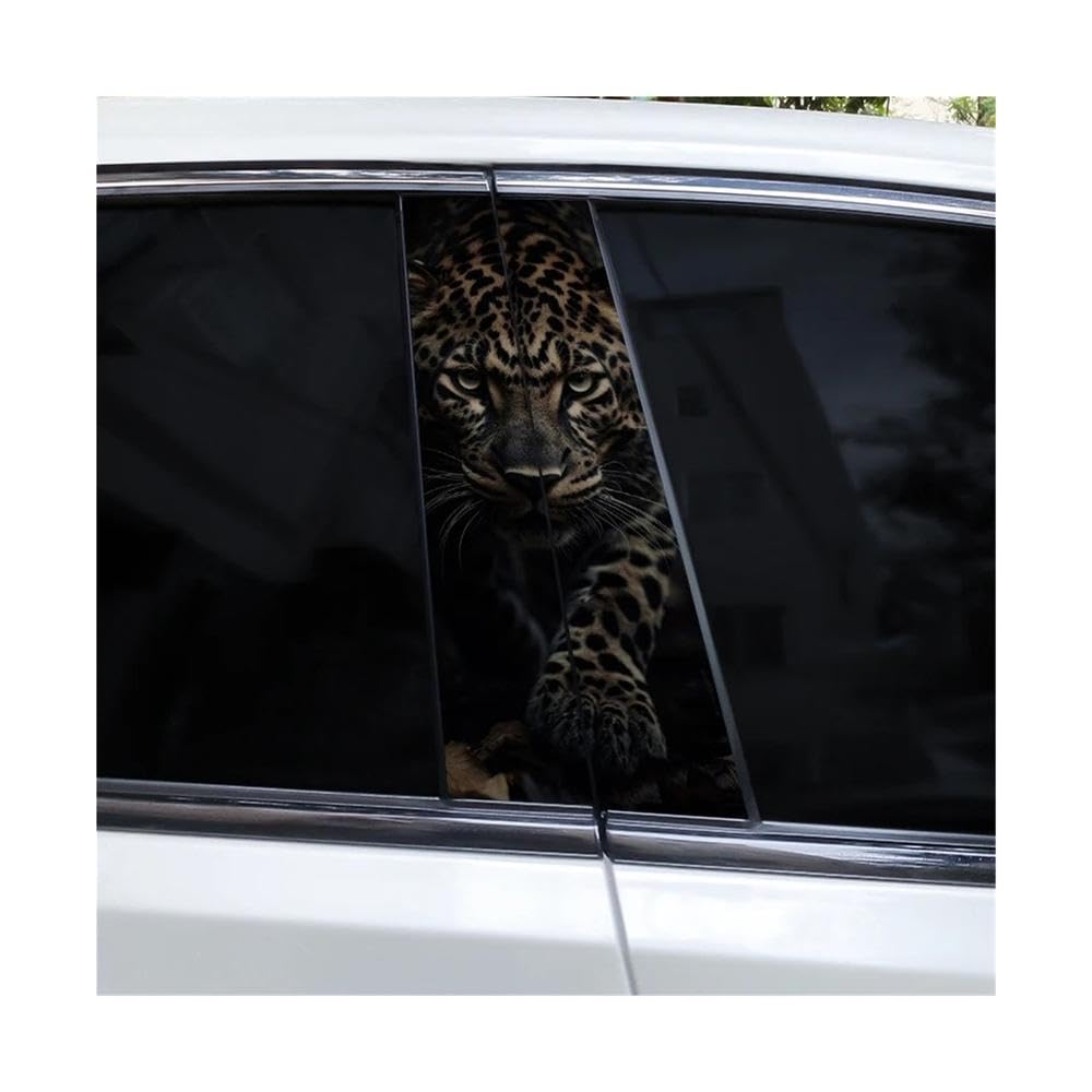 Bertdcx F Animal Leopard Car B-Pillar Waterproo Sticker Diy Car Styling Decal Auto Parts(F)