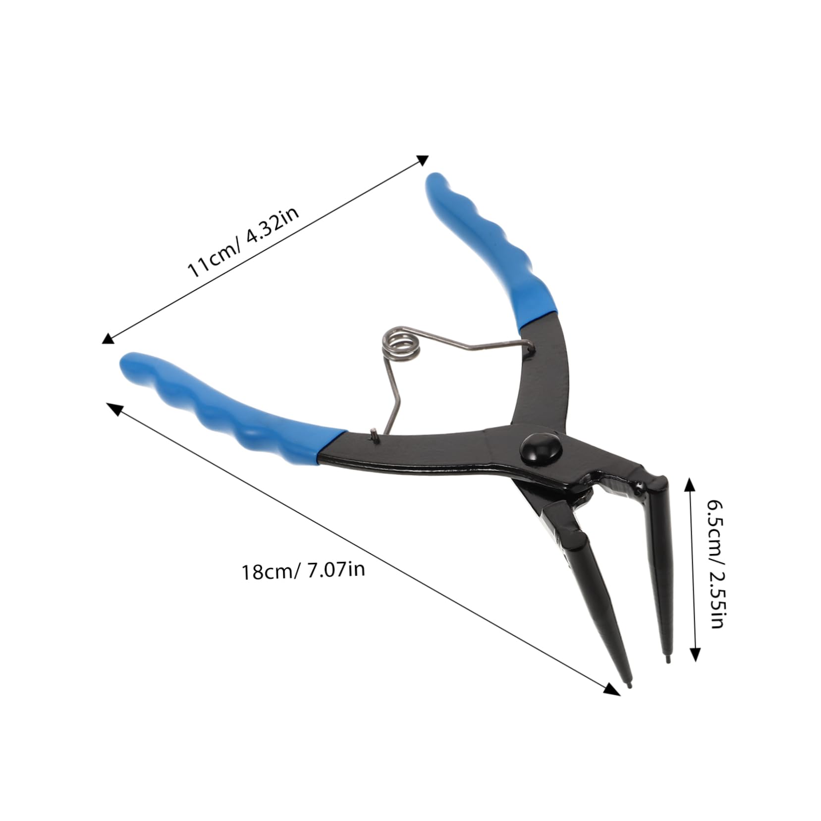 HAPINARY Cylinder Snap Ring Pliers Jaws Ring Plier Internal Ring Remover Tool 90 Degree Bent for Car Truck