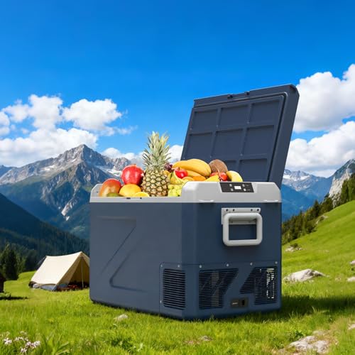 Image of ICF61 12 Volt Portable Car Refrigerator Freezer, 69QT /65L Electric Cooler -4℉~68℉, 12 /24V DC 100-240V AC for Camping, Road Trips, RV, Truck