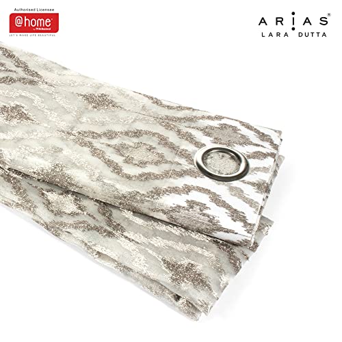 Image of @home by Nilkamal Arias Luxuria Sheers Window Curtain Set of 2 Grey