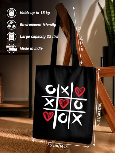 Image of DOODLE Premium Canvas Tote Bag for Women with Zip and Inner Pocket for Shopping, Office, Travel and Daily Use