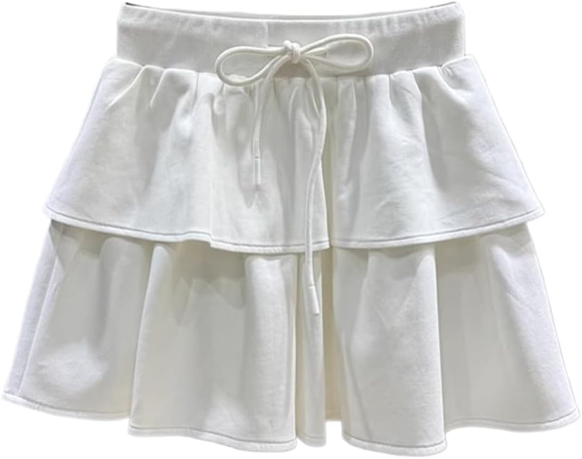 Blue Casual Sports Skirt for Women in Summer Slim and Puffy