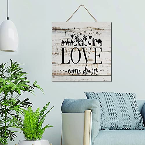 Décoration murale rustique Love Came Down pour embellir votre bureau ou porche