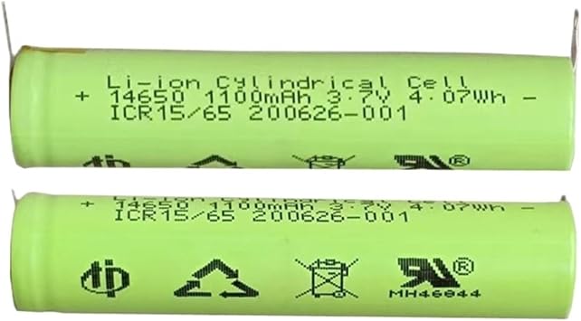 2pcs/lot 14650 3.7V 1100mAh Rechargeable Lithium Battery With Solder Tabs For Speaker Flashlight Cordless Screwdriver Smartwatch