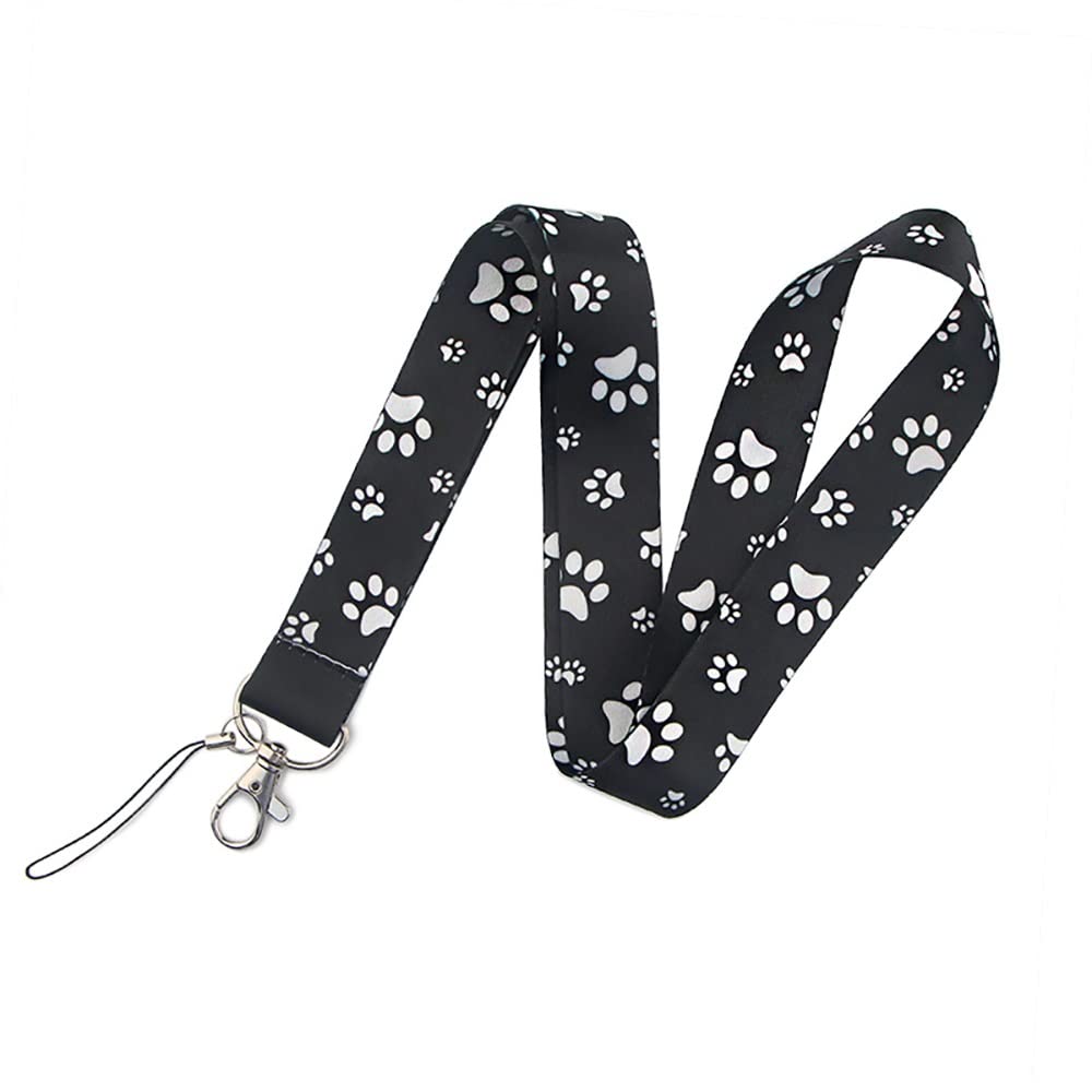 hansum Lanyard Neck Strap, Cartoon Animal Lanyards with Safety Buckle, for ID Badge Holder, Keys, Work Permits, Mobile Phones (Color : Cat paw 3, Size : 45cm)