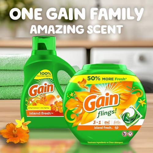 Gain Island Fresh 46 FL oz (1.36L) Liquid Detergent - image 8