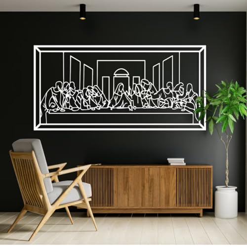 Art mural The Last Cène Jésus en métal pour sublimer votre salon chrétien