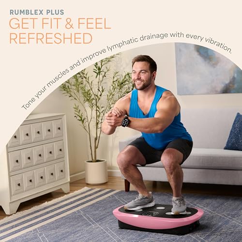 Image of Lifepro 4D Vibration Plate Exercise Machine - Triple Motor, 7 Presets, 60 Speeds Rumblex Plus /Pro Vibrating Platform with Wrist Remote - Whole Body Shaker Vibration Plate for Lymphatic Drainage
