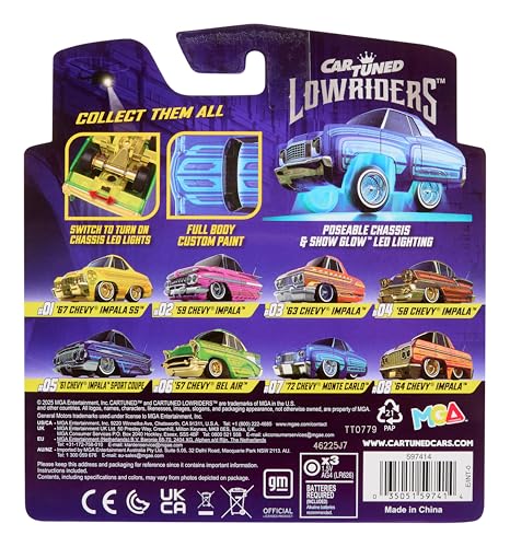 CarTunedTM Lowrider Series 1-1972 Chevy Monte Carlo miniatura 4