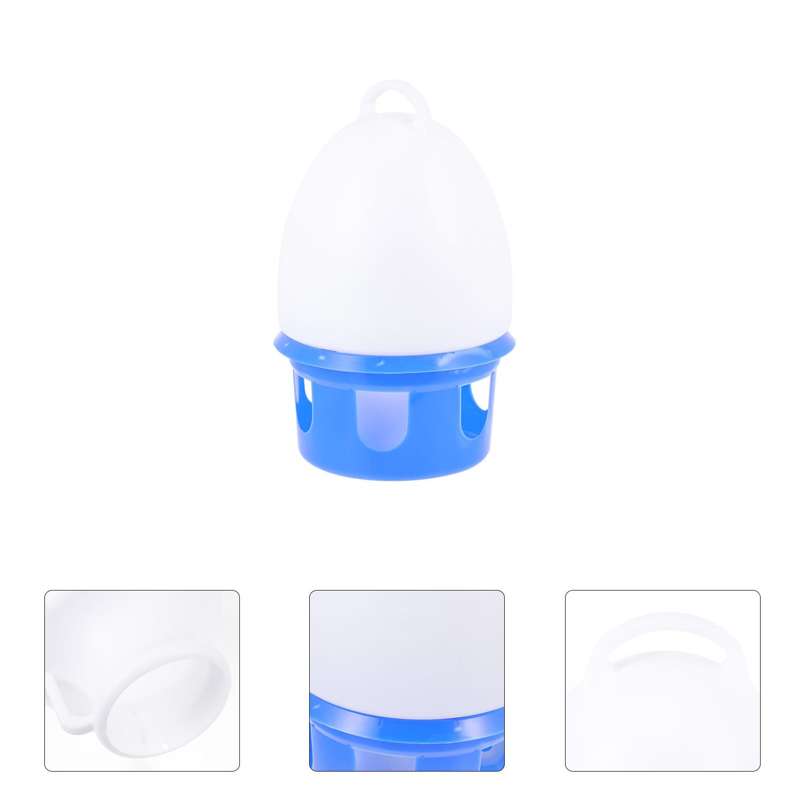 Abreuvoir pour Pigeons Rond à Boire Automatique 1 Pièce PVC Bleu