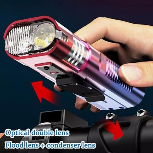 Faro LED impermeable para asfalto oscuro con luz de scooter de 4 modos 5