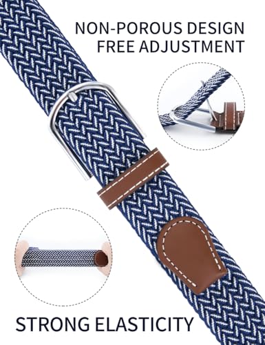 Multicolored Stretch Woven Golf Belt Perfect for Golf, Casual and Sports Attire Elastic Braided Belt for Men and Women2