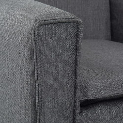 Sillón Estilo Moderno Gris con Estructura Metálica miniatura 7