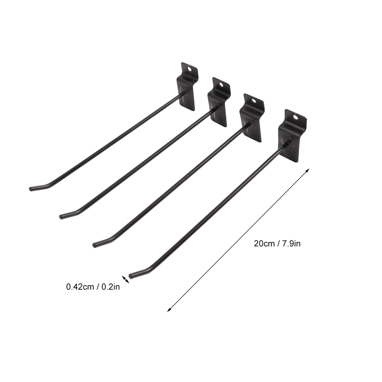 Panel Hooks 30PCS Black Wall Mounted Display Hanger Accessories Heavy Duty Wall Hanging Display Hooks Metal Hanger Hook for Gridwall Garage Shop Retail