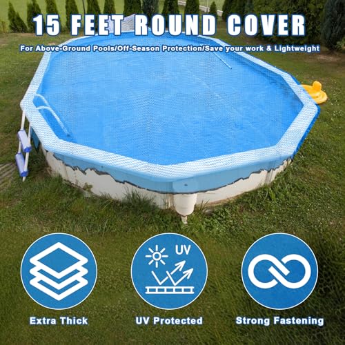 Red de malla para hojas de piscina redonda 15ft miniatura 5