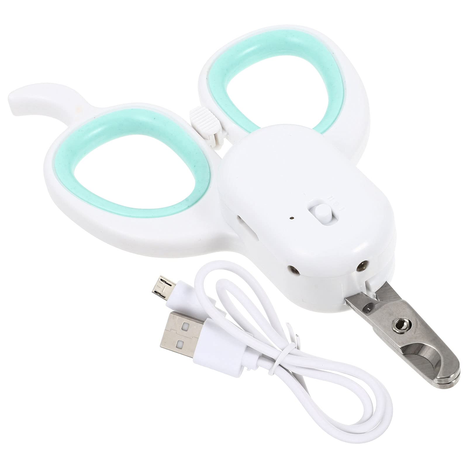 POPETPOP 3pezzi Tagliaunghie per Cani Ricaricabile con Luce LED Strumento per La delle Unghie degli Animali Domestici con Manico Antiscivolo e Ricarica USB
