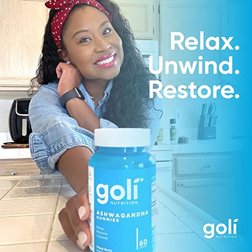 Goli Ashwagandha & Vitamin D Gummy - 60 Count - Mixed Berry, KSM-66, Vegan, Plant Based, Non-GMO, Gluten-Free & Gelatin Free Relax. Restore. Unwind, Pack of 1 - Image 7