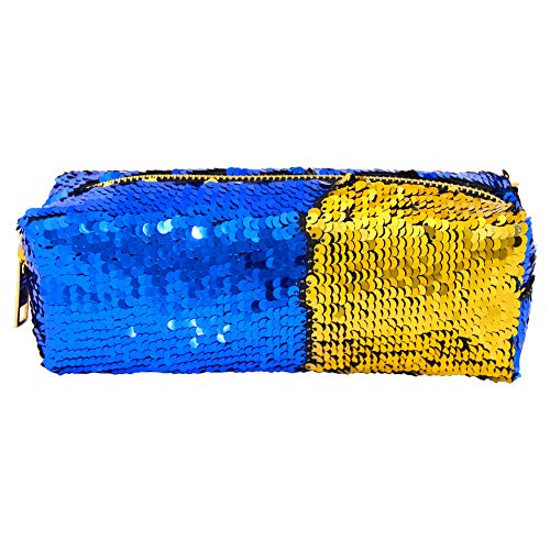 MHJY Mermaid Sequin Pencil Case Cosmetic Bag Magic Reversible Sequins Makeup Bag Pencil Pouch Glitter Handbag