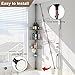 Shower Caddy Tension Pole - Stainless Steel Corner Shower Caddy - 4 Tier Adjustable Shelves Shower Organizer Tension Pole for Bathroom Bathtub Shampoo Soap Plants, 54 to 120 Inch