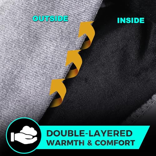 wtactful double-layer fleece pro ear warmers muffs cold weather headband ear covers for men women ski running cycling