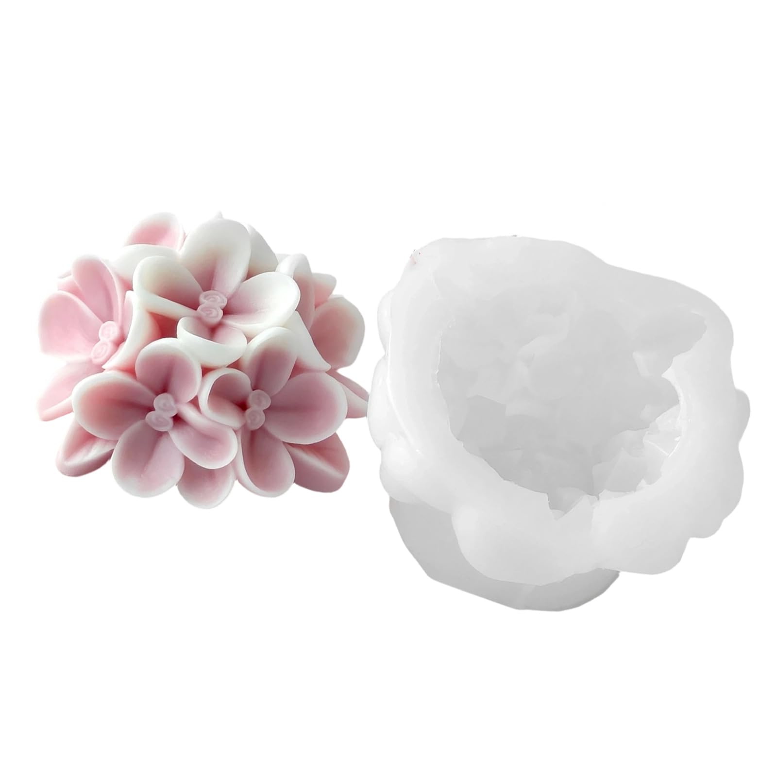 ZEPFJHE Detailed Hydrangeas Designs Silicone for Soap and Desserts Easy to Cleaning Florals Candlewax