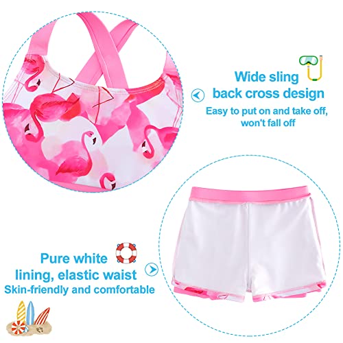 Image of Girls 2 Piece Tankini Swimsuit Summer Boyshort Bathing Suit with Beach Skirt Swimwear 5-16 Years