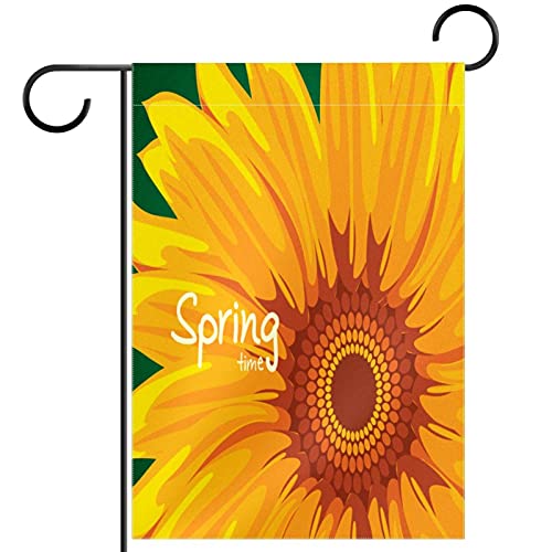 Drapeau de jardin tournesols double face en polyester pongé 30x45 cm
