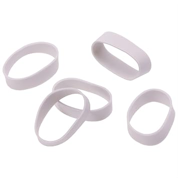 ONLYKXY1.1 inch/28.4 mm Diameter Gray Flat Rubber Bands Elastic Bands Supplies Rubber Rings Thick Rubber Bands for School Home or Office200 Pcs Grey